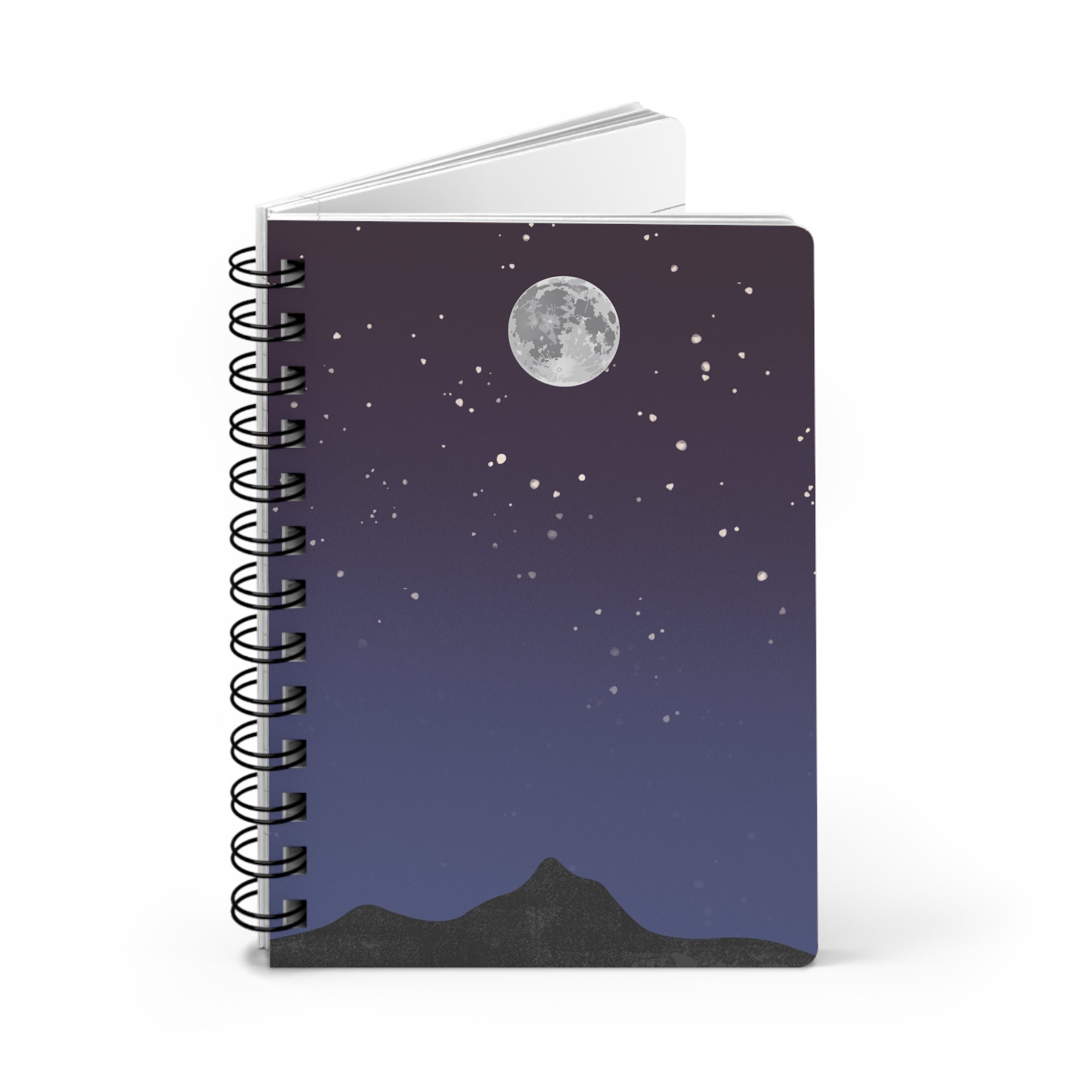 Moonlit Night Spiral Journal — Starry Sky Notebook for Dreaming