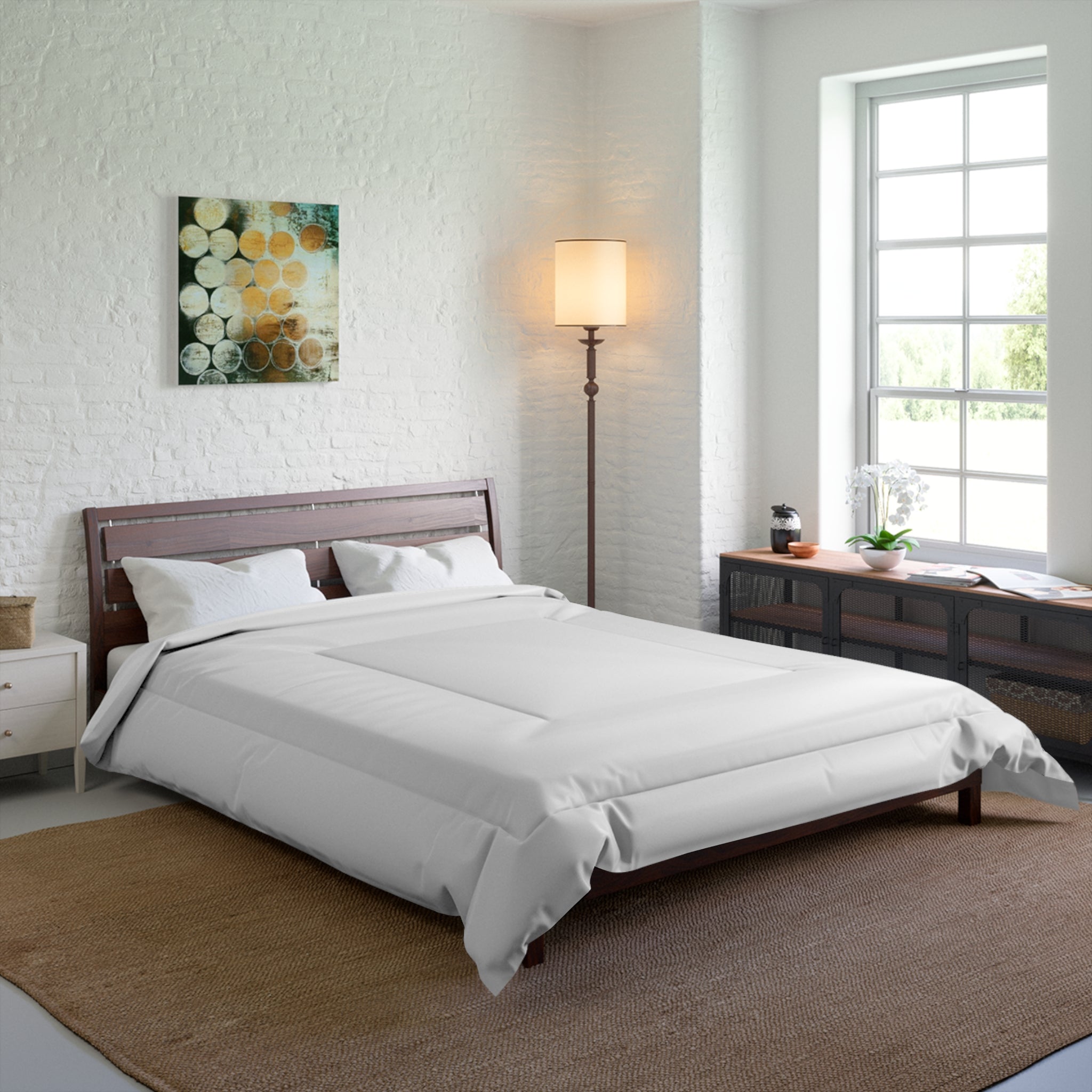 White Down Alternative Comforter — Lightweight All-Season Bedspread