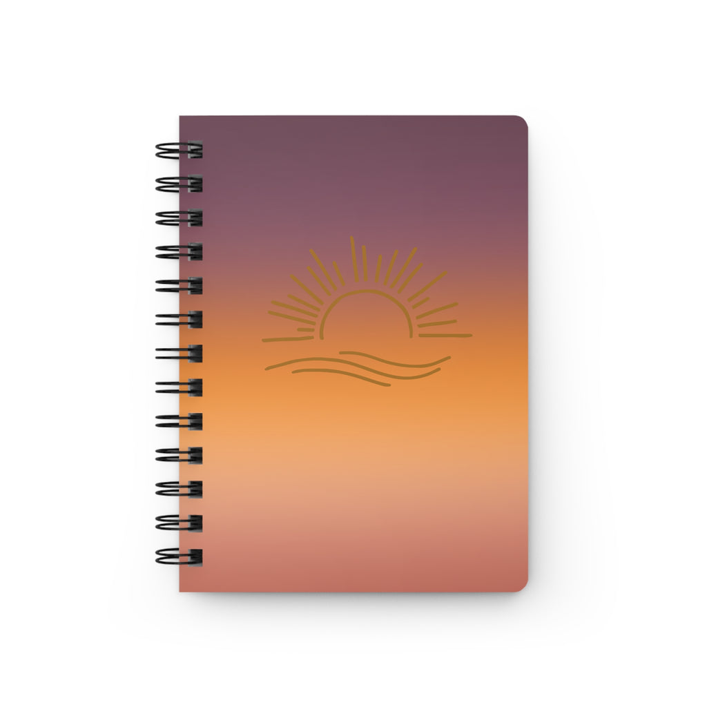 Sunset Gradient Spiral Journal — Sunrise Minimalist Notebook