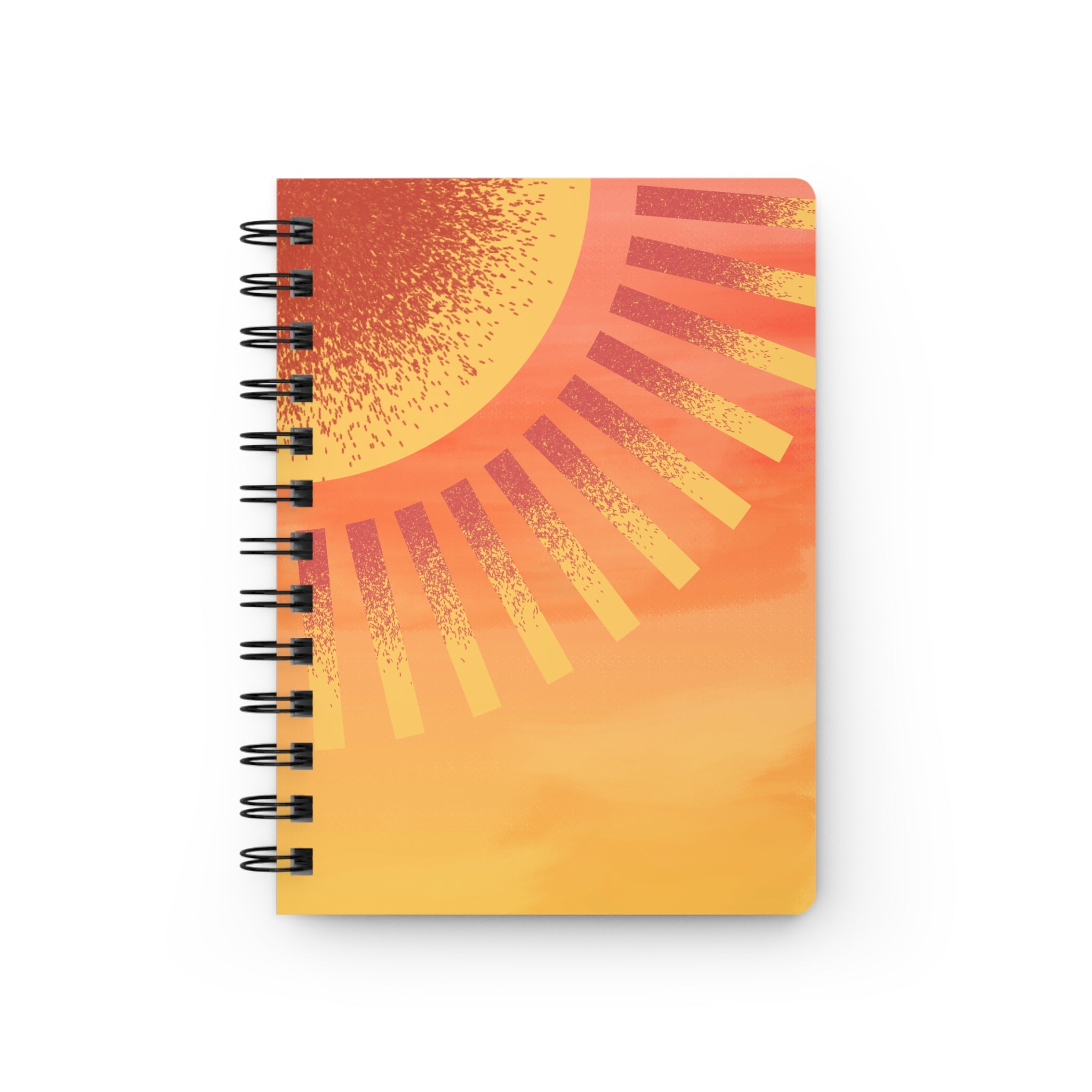 Sunrise Spiral Journal — Orange Sunburst Notebook for Notes & Gratitude