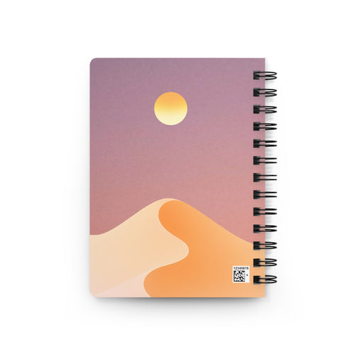 Desert Sunset Spiral Journal — Minimal Sun & Dune Notebook