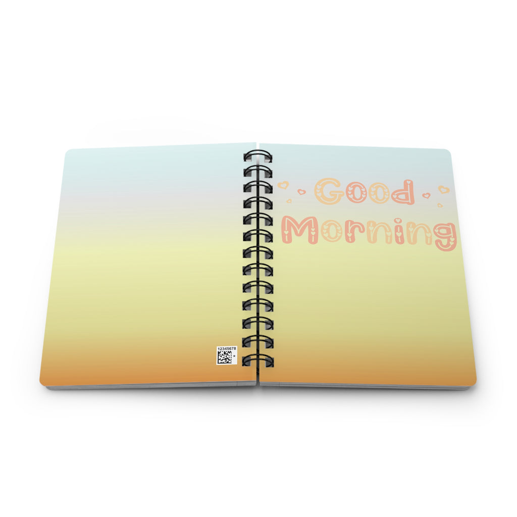 Good Morning Spiral Journal — Pastel Gradient Notebook for Daily Notes & Morning Routines