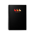 Bunny Trio Spiral Notebook — "The Bravest Hares" Ruled Journal