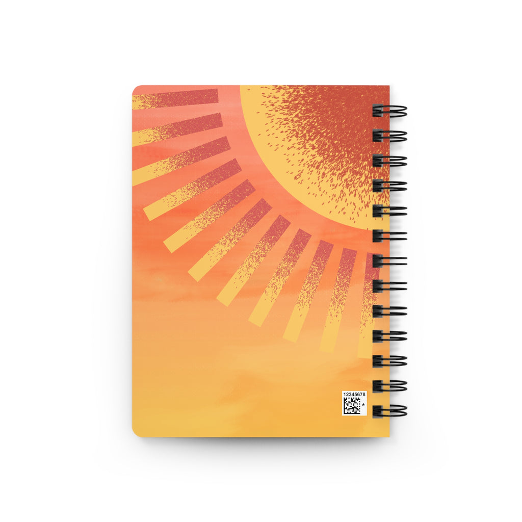 Sunrise Spiral Journal — Orange Sunburst Notebook for Notes & Gratitude