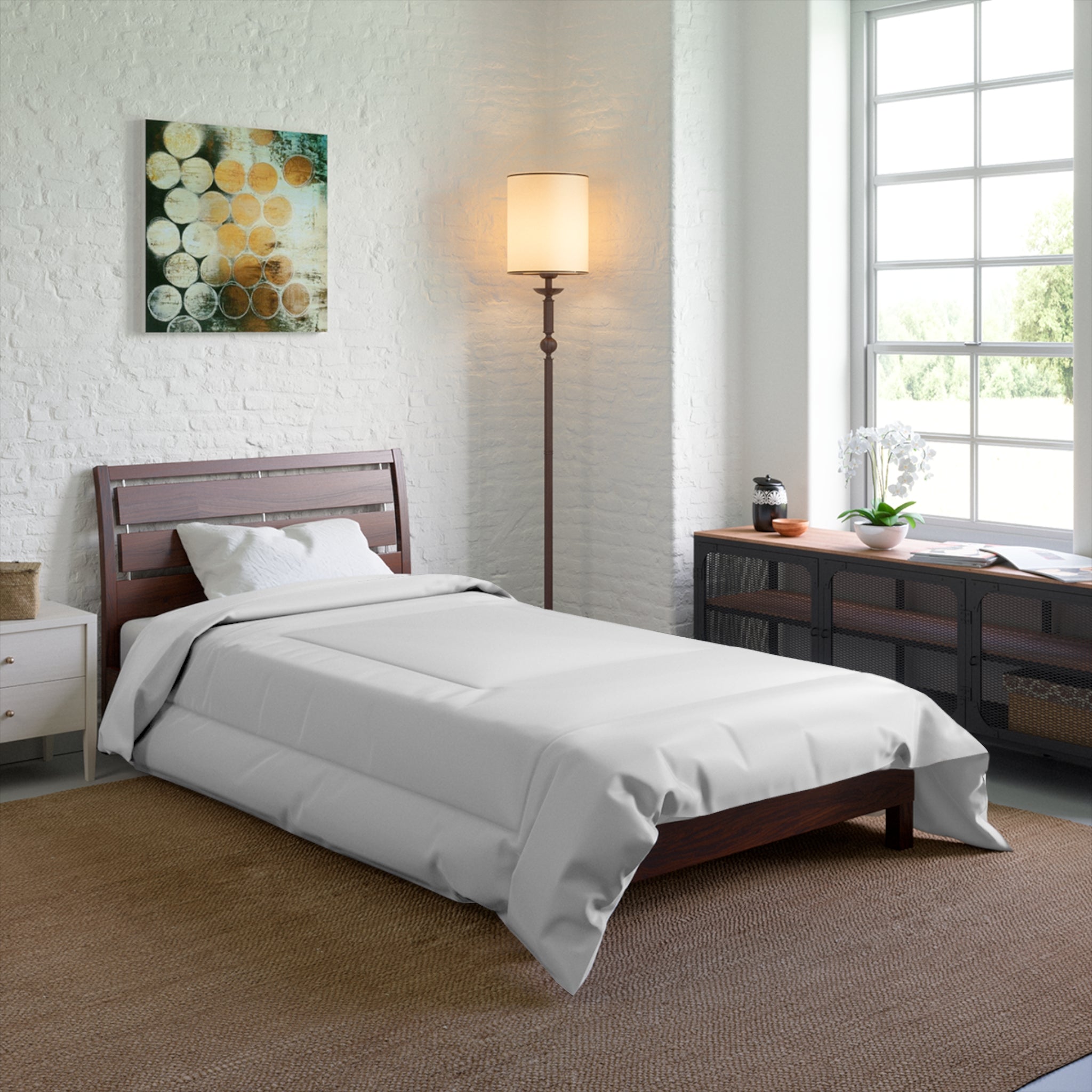 White Down Alternative Comforter — Lightweight All-Season Bedspread
