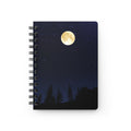 Moonlit Forest Spiral Journal — Lined Night Sky Notebook