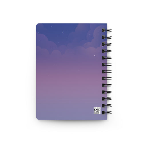 Dream Book Spiral Journal — Purple Cloudy Night Sky Notebook for Dreams & Bedtime Notes