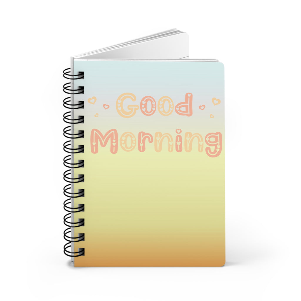 Good Morning Spiral Journal — Pastel Gradient Notebook for Daily Notes & Morning Routines