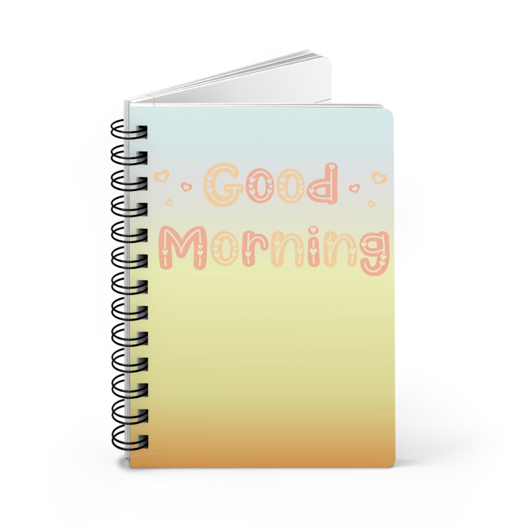 Good Morning Spiral Journal — Pastel Gradient Notebook for Daily Notes & Morning Routines