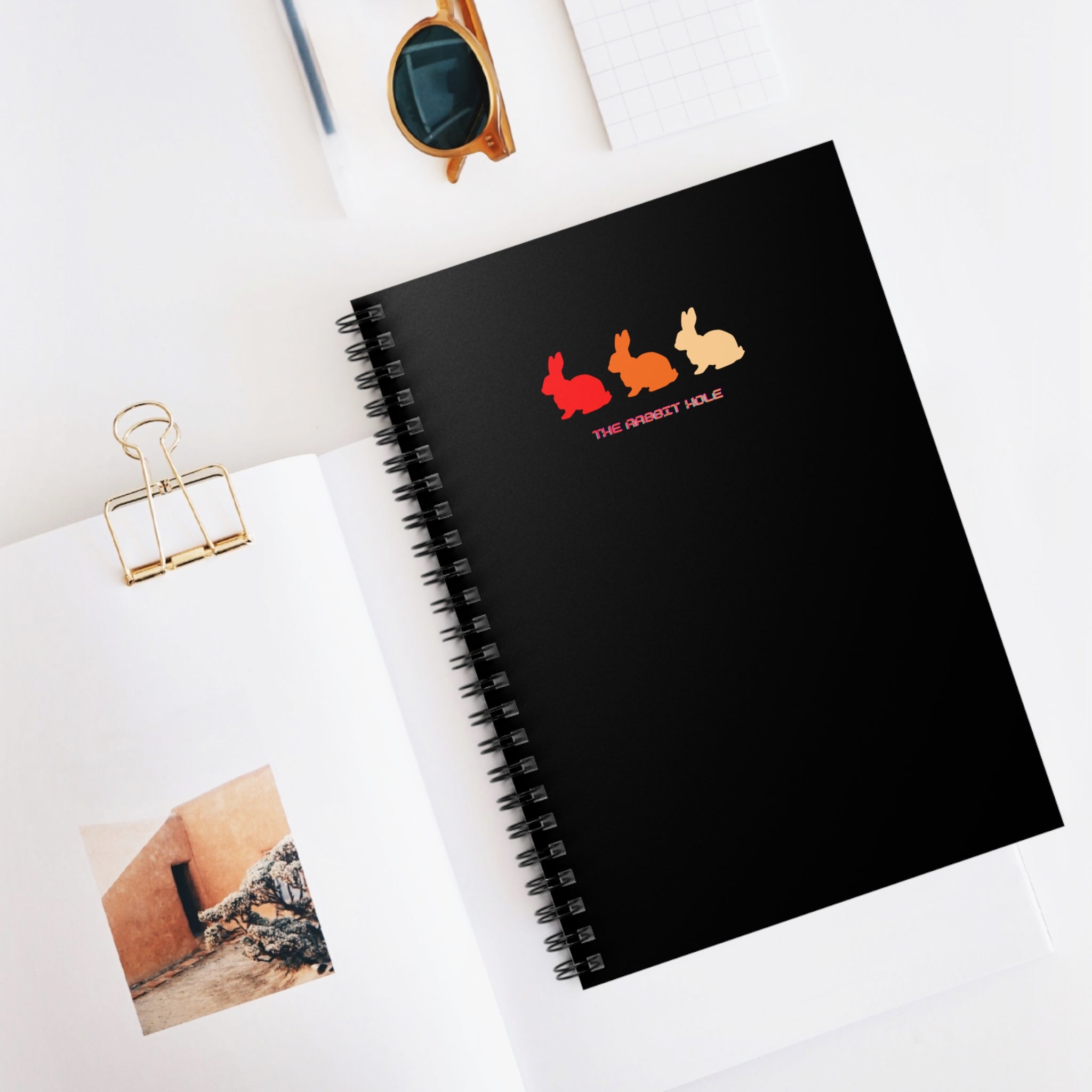 Bunny Trio Spiral Notebook — "The Bravest Hares" Ruled Journal