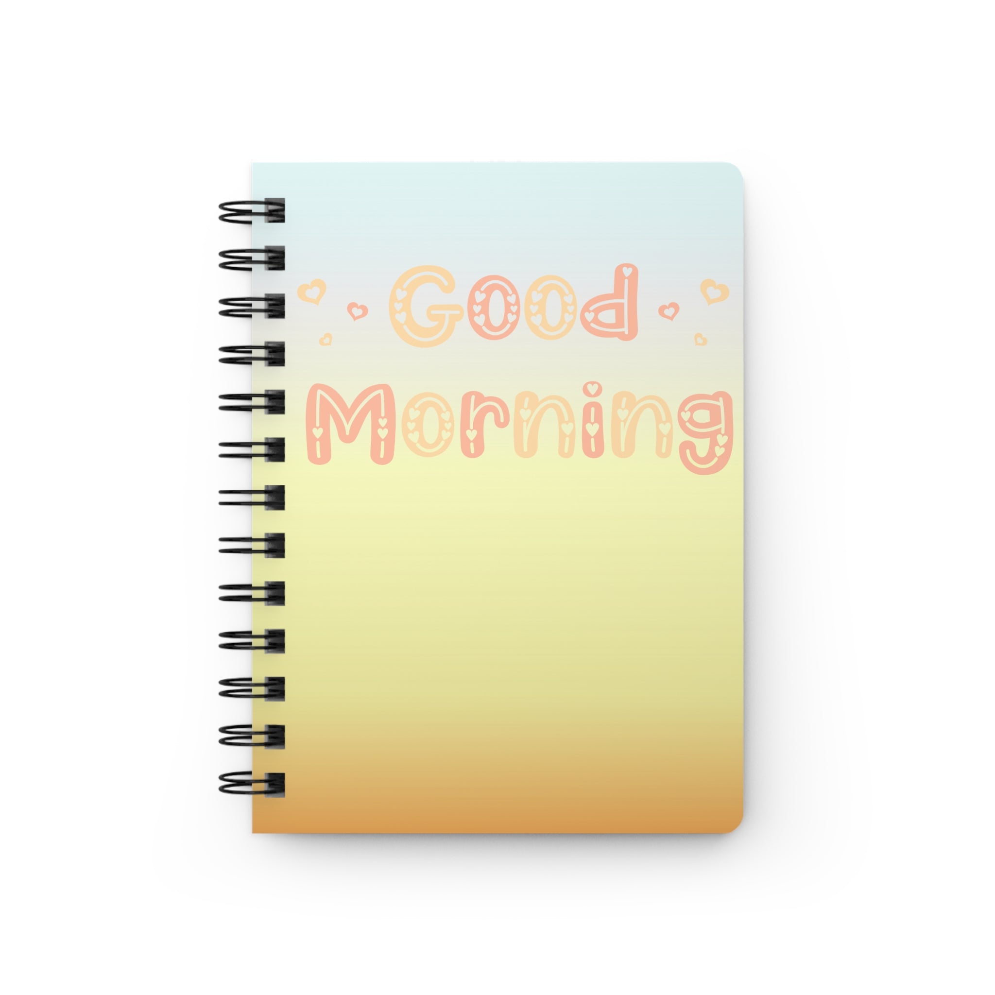 Good Morning Spiral Journal — Pastel Gradient Notebook for Daily Notes & Morning Routines
