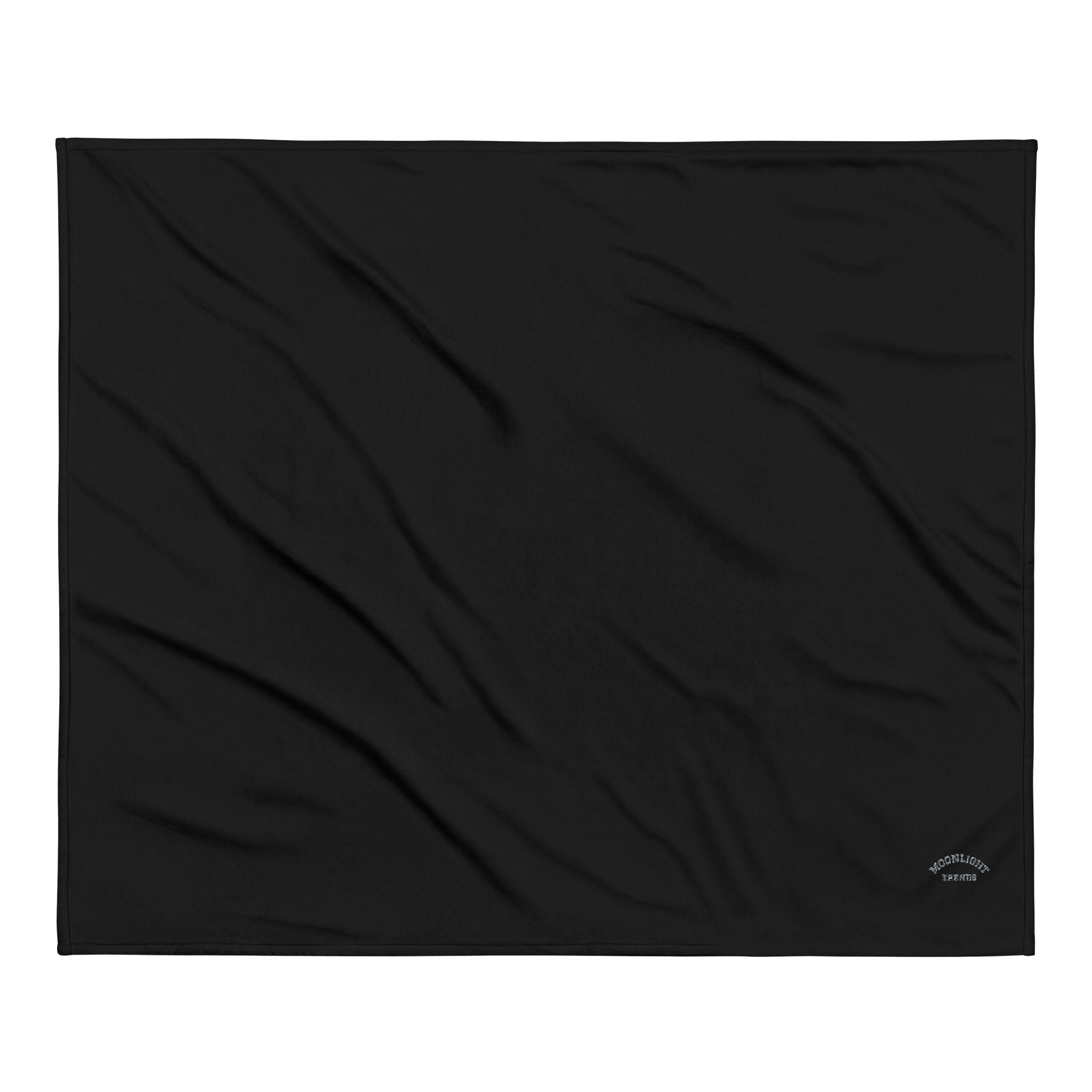 Embroidered Sherpa Blanket – Cozy 'Moonlight Trends' Plush Throw