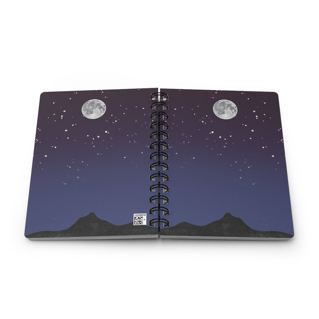 Moonlit Night Spiral Journal — Starry Sky Notebook for Dreaming