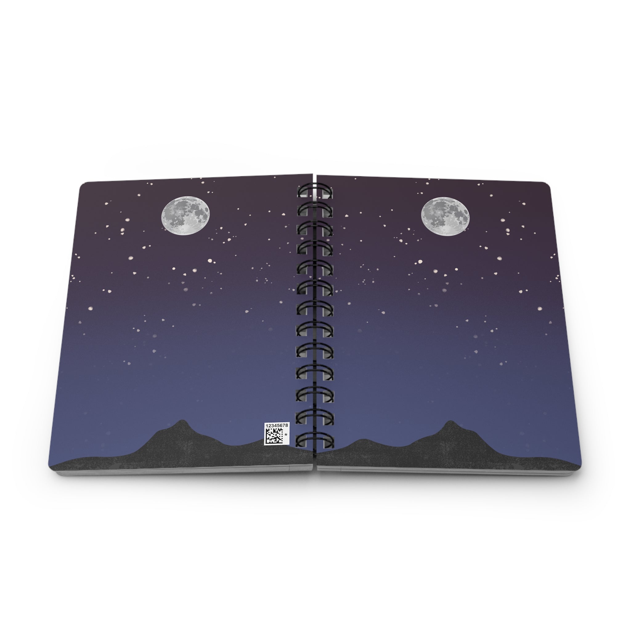 Moonlit Night Spiral Journal — Starry Sky Notebook for Dreaming