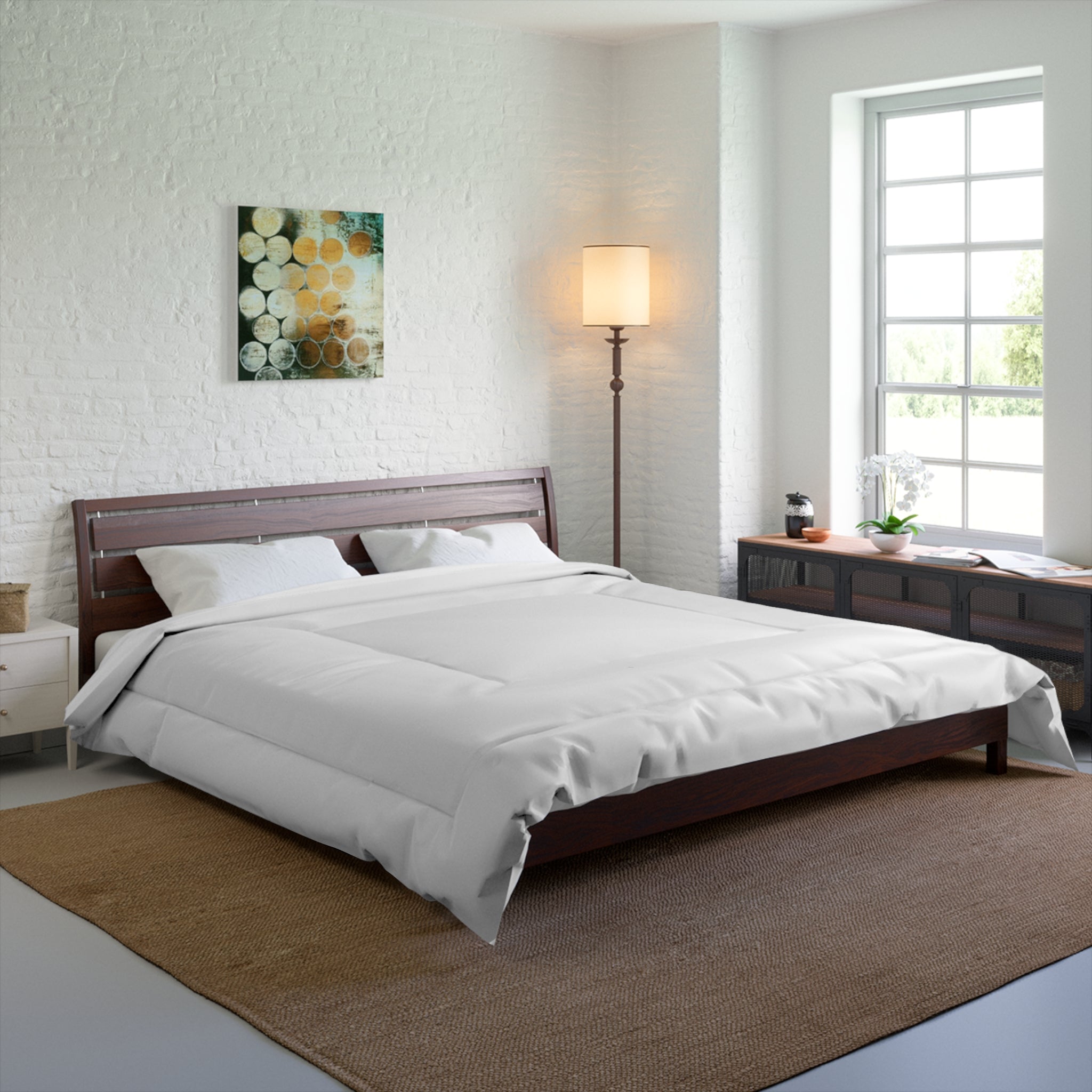 White Down Alternative Comforter — Lightweight All-Season Bedspread