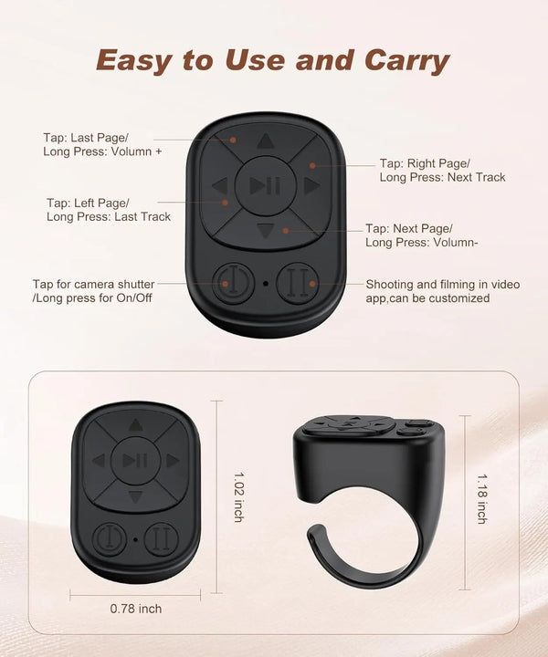 TikTok Scrolling Ring Remote
