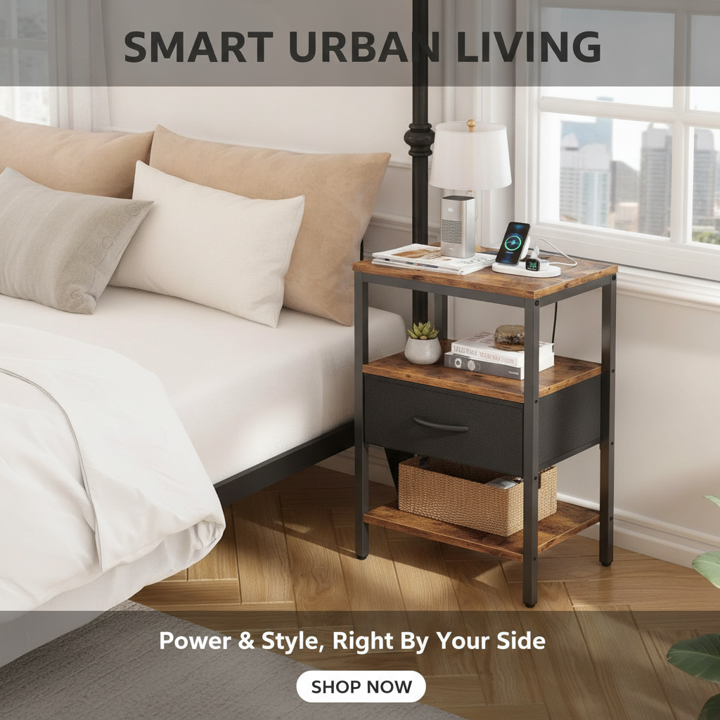 Smart Bedside Organizer